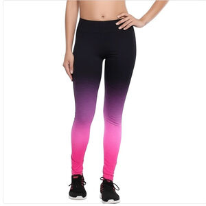 Black Fuchsia Ombre Leggings Small Medium New With Tags Ankle Length